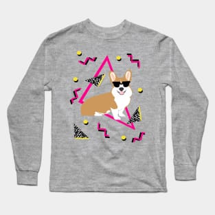 80s Corgi - rad corgi t shirt Long Sleeve T-Shirt